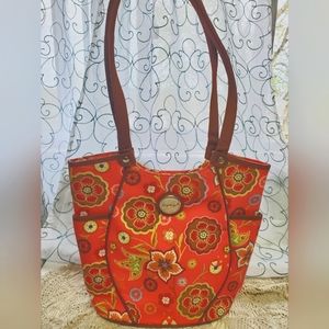 Longaberger floral print purse